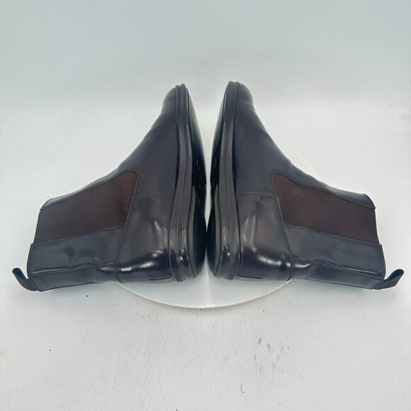 Fendi Men UK 8 US 9 Dark Brown Leather Side Elastic Pull On Ankle Chelsea Boot main image 3